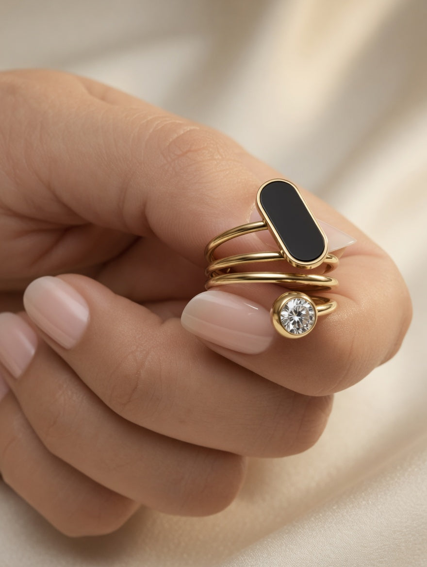 Black Stone Ring