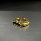 Minimal 24K Gold Plated Black Epoxy Ring For Men/Women