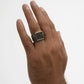 Cubical Zircon Square Crown Turkish Ring For Men
