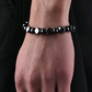 Men's Hematite And Obsidian Beaded Bracelet,