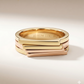 Three Layered Gold Ring