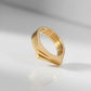 Three Layered Gold Ring