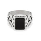 Black Onyx Cuban Ring