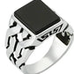 Black Onyx Cuban Ring
