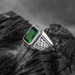 Green Stone Aqeeq Ring For Men and Women