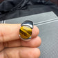 Italian Stainless Steel Tiger Aqeeq Ring
