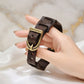 Leather Bracelet with a gold buckle