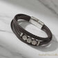Men's Braided Natural Obsidian Bracelet